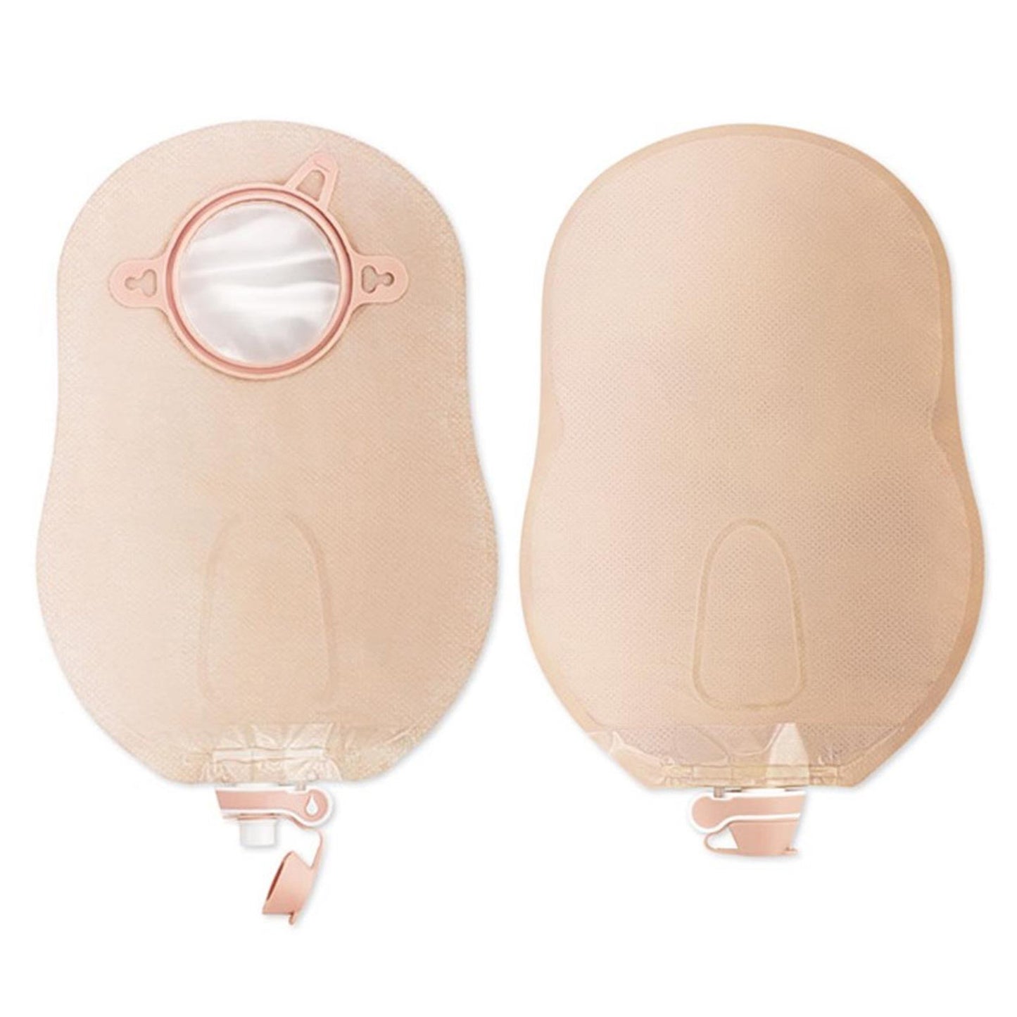 New Image™ 18404 Two-Piece Transparent Urostomy Pouch, 70 mm Flange, Blue Match