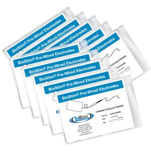 BioStim Rectangular Adhesive Pigtail Electrodes, 2" x 4", 4-Pack - Replaces FAEEOV200400M