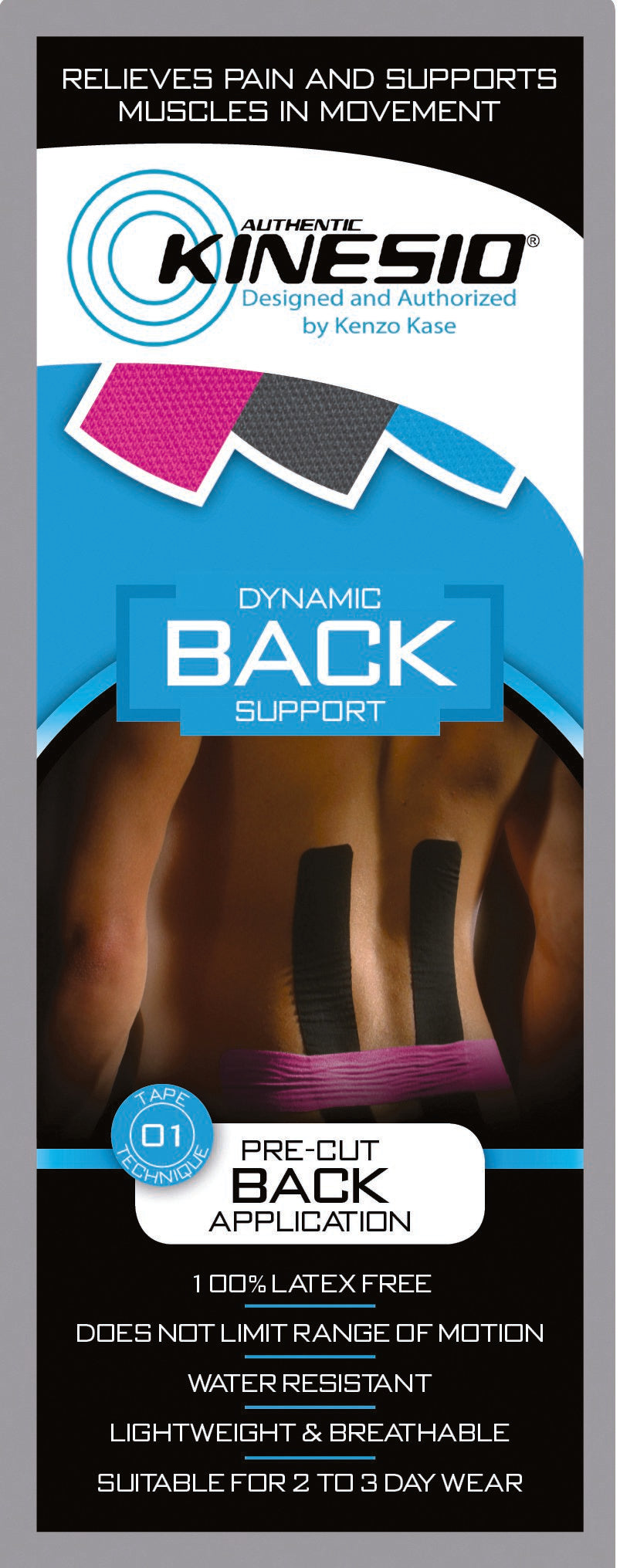 Kinesio® Pre-Cut Kinesiology Tape