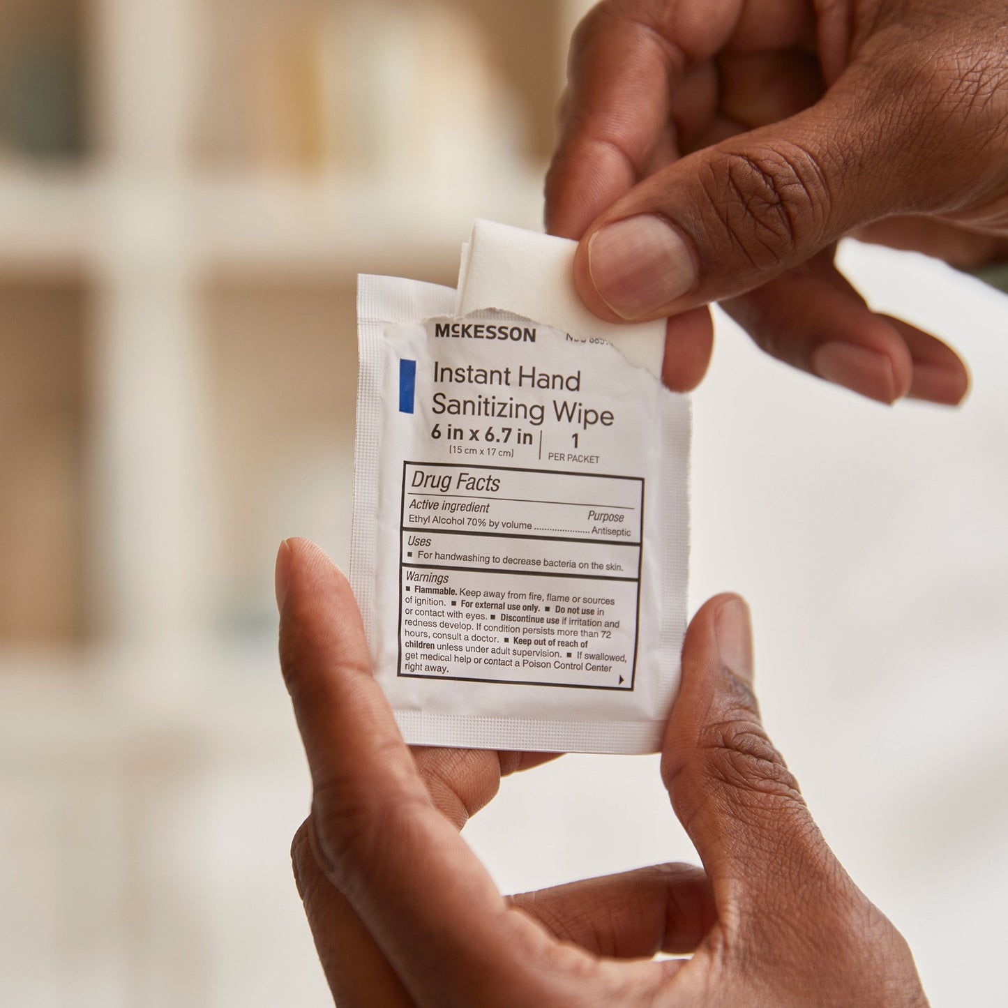 WIPE, SANITIZING HND PCKT 6.0"X6.7" (100/BX 10BX/CS)