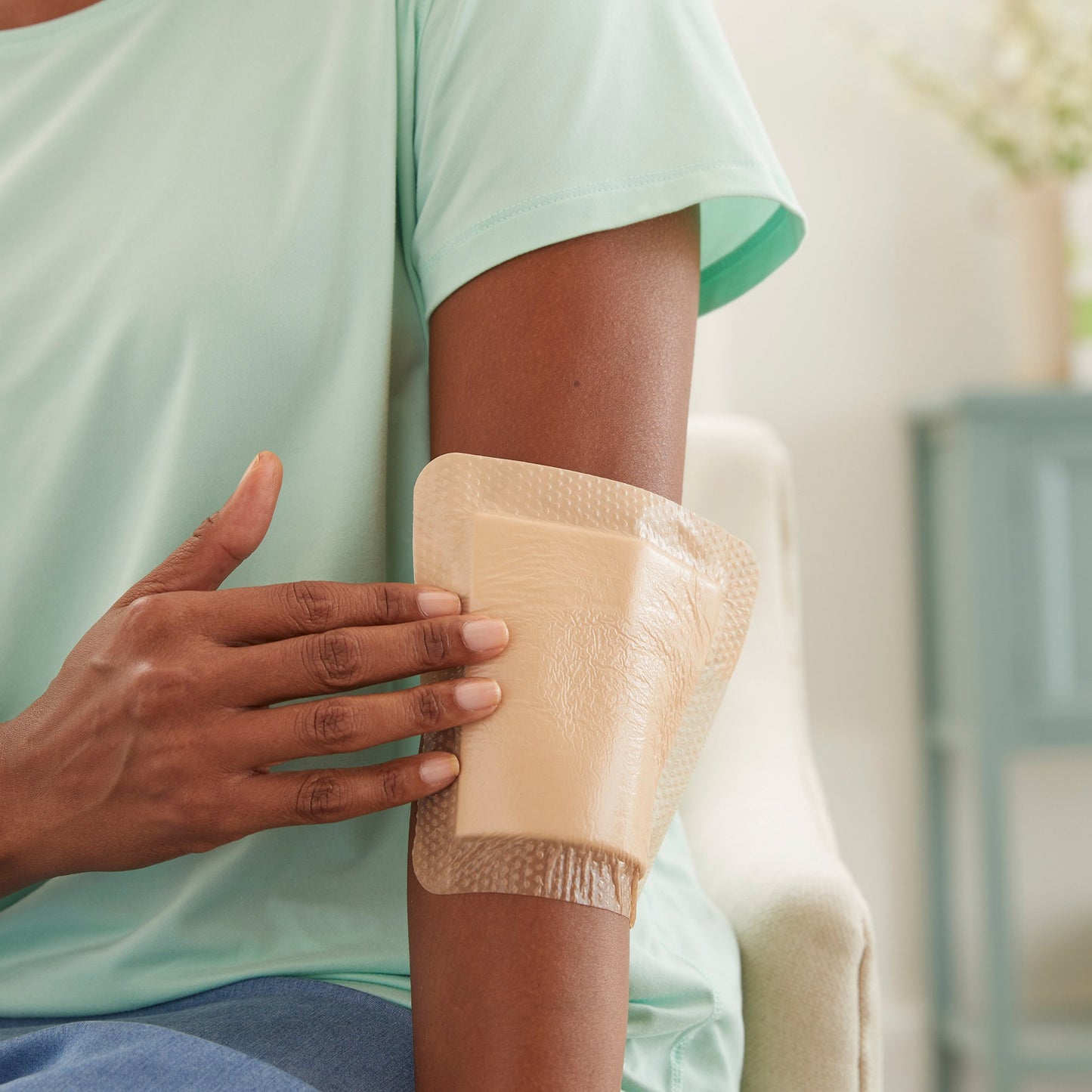 FOAM, ADH SIL W/BORDER 6"X6" (10/BX 20BX/CS)