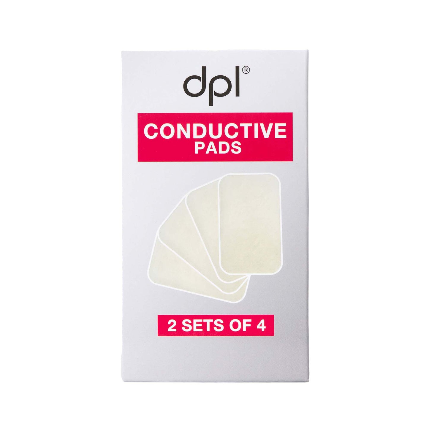 DPL TENS/EMS Replacement Gel Pads - 8 Conductive Pads, Back & Joint Pain Relief