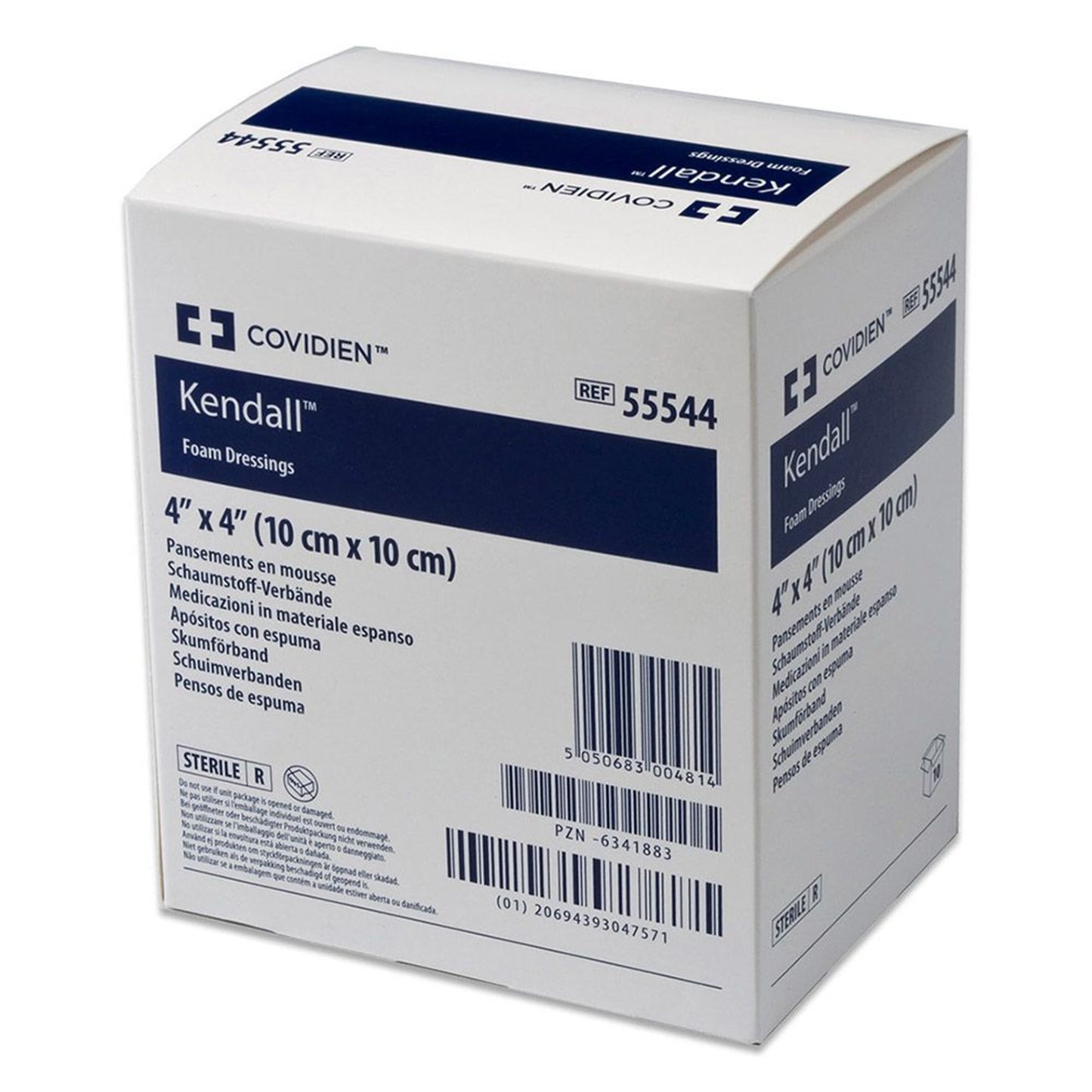 Foam Dressing Kendall Foam Island 4 X 4 Inch With Border Film Backing Acrylic Adhesive Square Sterile