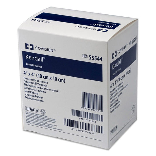 Foam Dressing Kendall Foam Island 4 X 4 Inch With Border Film Backing Acrylic Adhesive Square Sterile