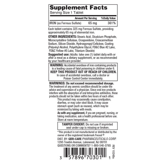 Geri-Care Iron Mineral Supplement