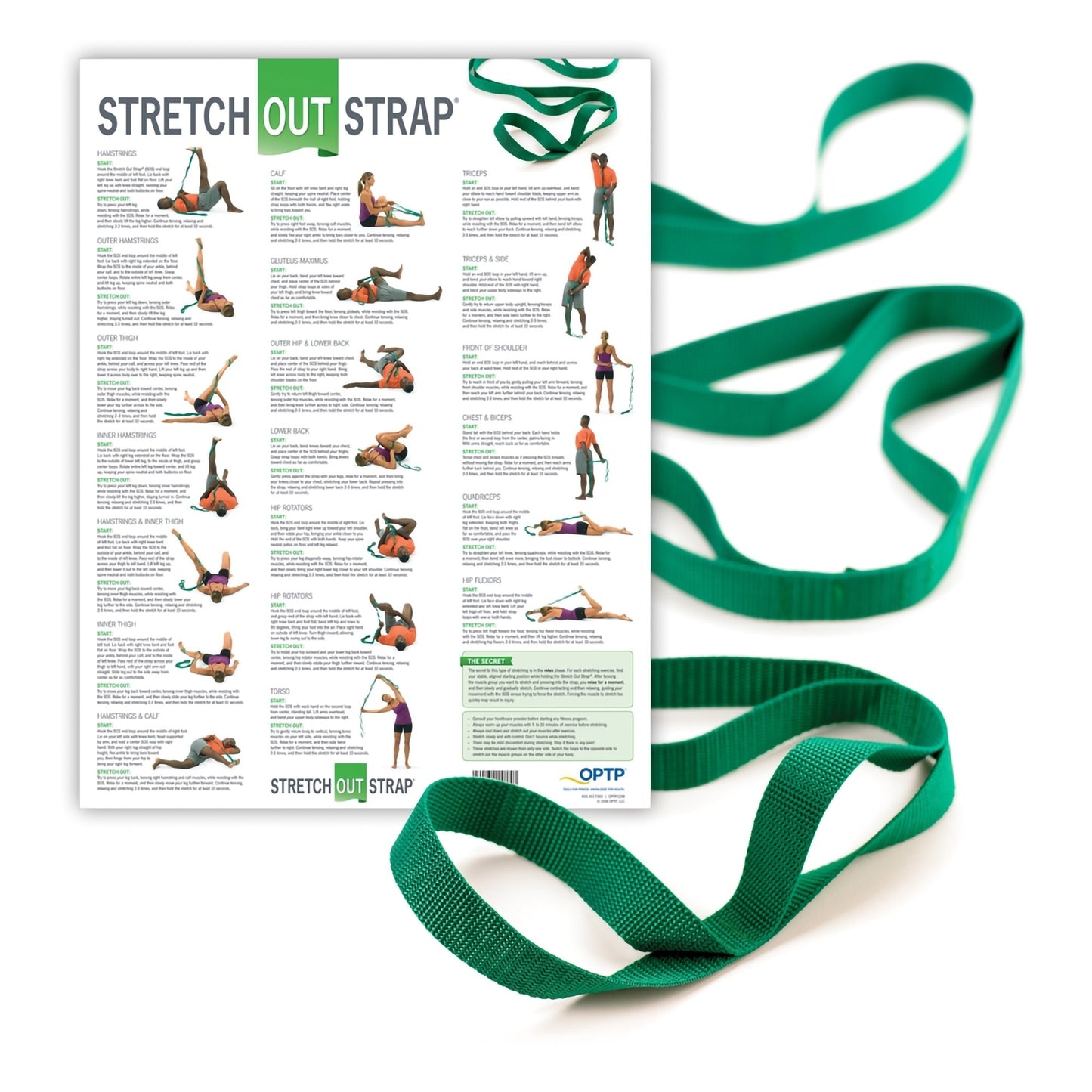 Stretch-Out® Stretch Assist Strap With Poster, 6 Foot Length