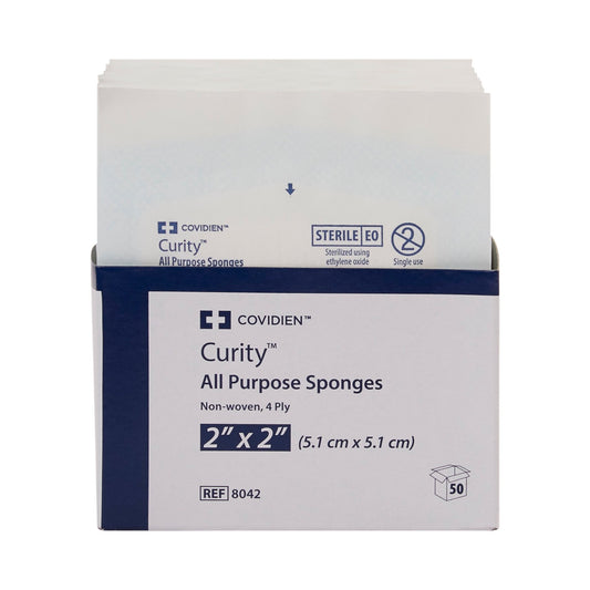 Curity™ Sterile Nonwoven Sponge, 2 x 2 Inch, Four-Ply