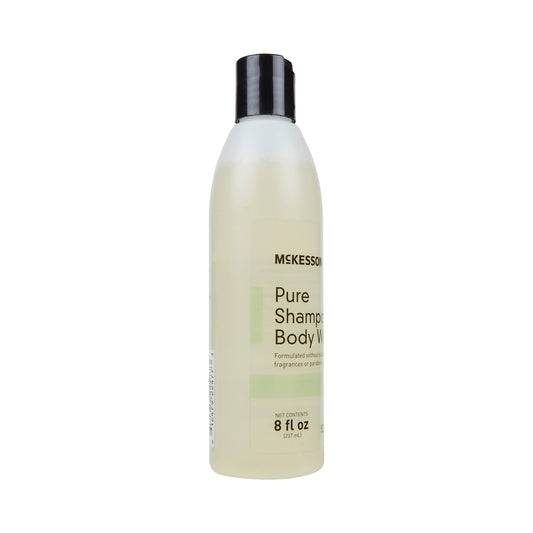 Shampoo and Body Wash McKesson Pure 8 oz. Flip Top Bottle Unscented