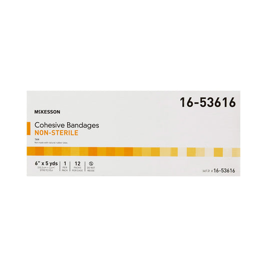 BANDAGE, COHESIVE N/S LF TAN 6" (12/CS)
