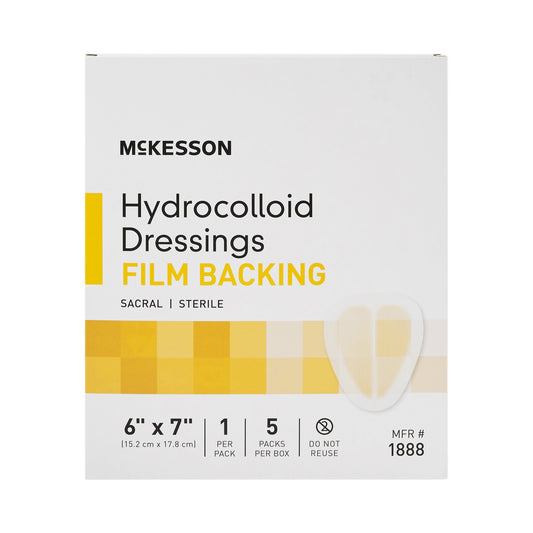 DRESSING, HYDROCOLLOID FILM-BCK STR SACRAL 6X7(5/B