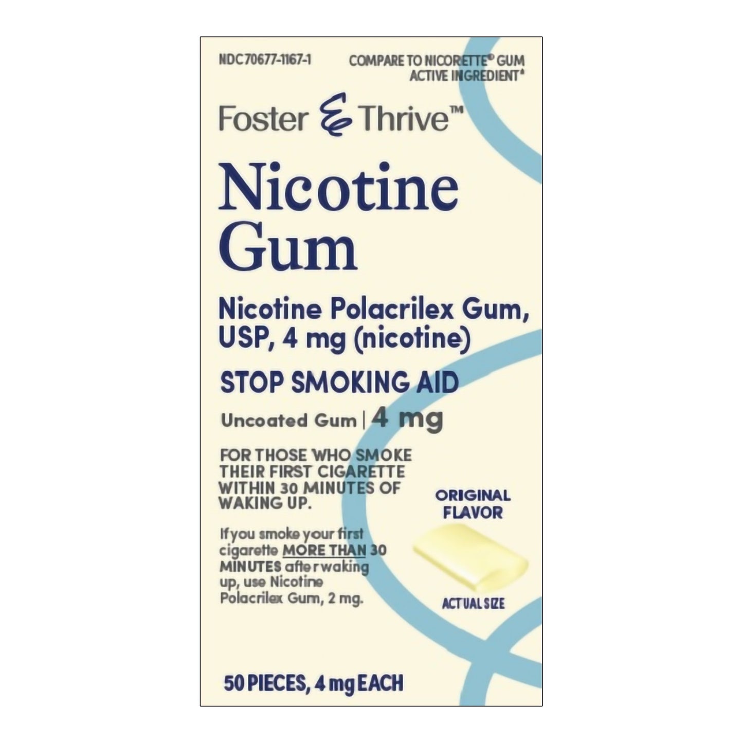 Foster & Thrive™ Nicotine Polacrilex 4 mg (Nicotine) Gum, Original Flavor