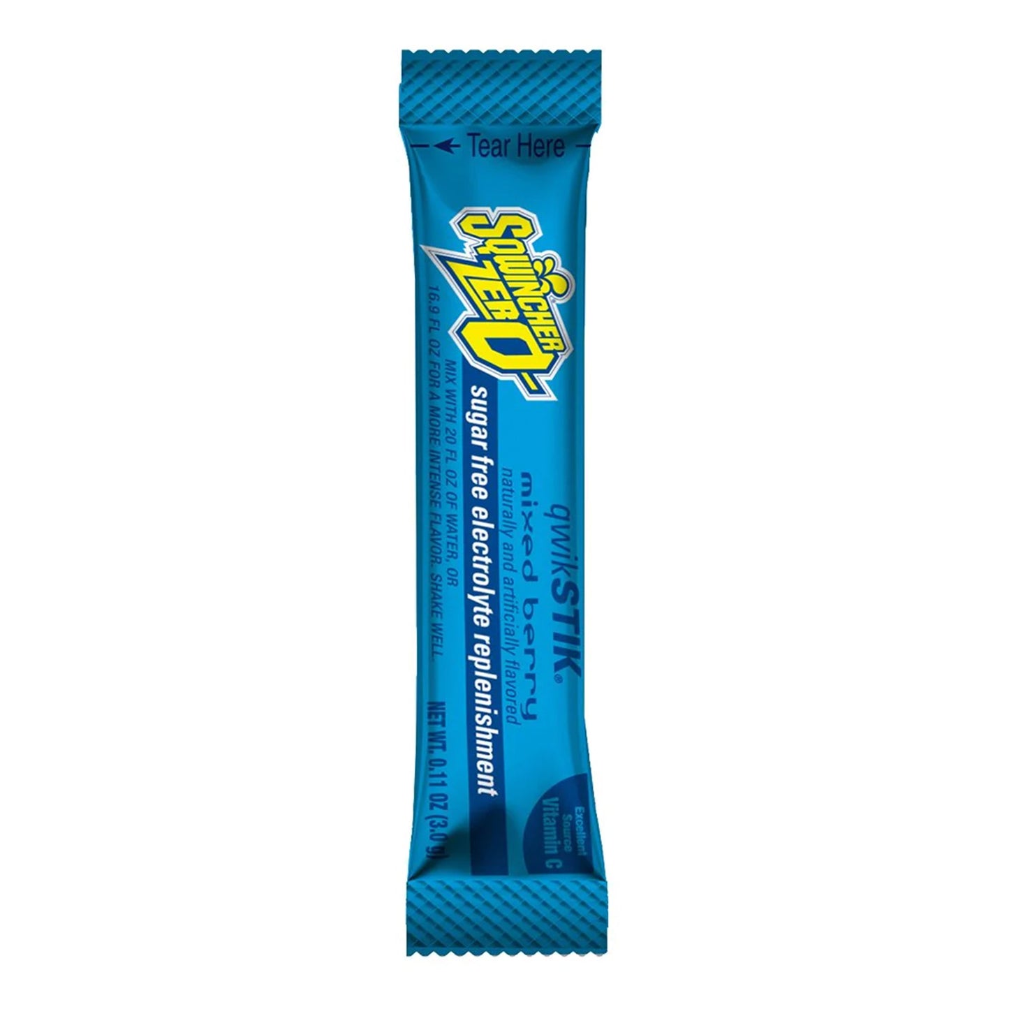 Sqwincher® Quik Stik® Zero Mixed Berry Electrolyte Replenishment Drink Mix