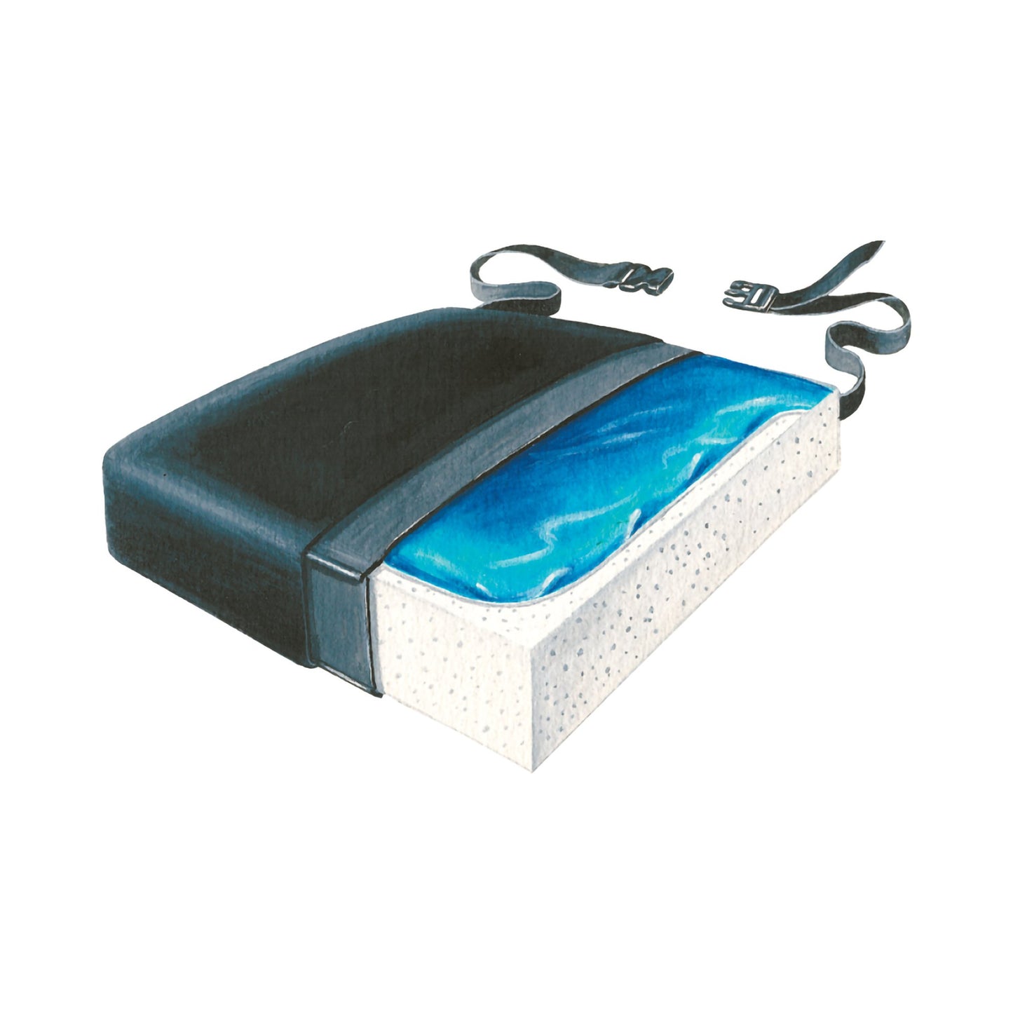 SkiL-Care™ Seat Cushion, 18 x 16 x 2-1/2 Inch