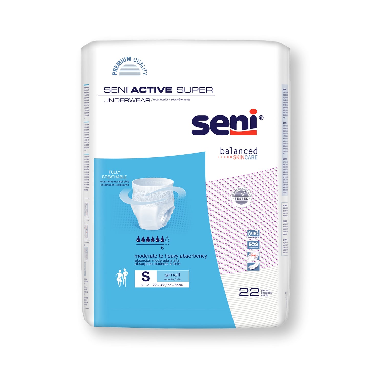 Seni® Active Super Moderate to Heavy Absorbent Underwear, Small