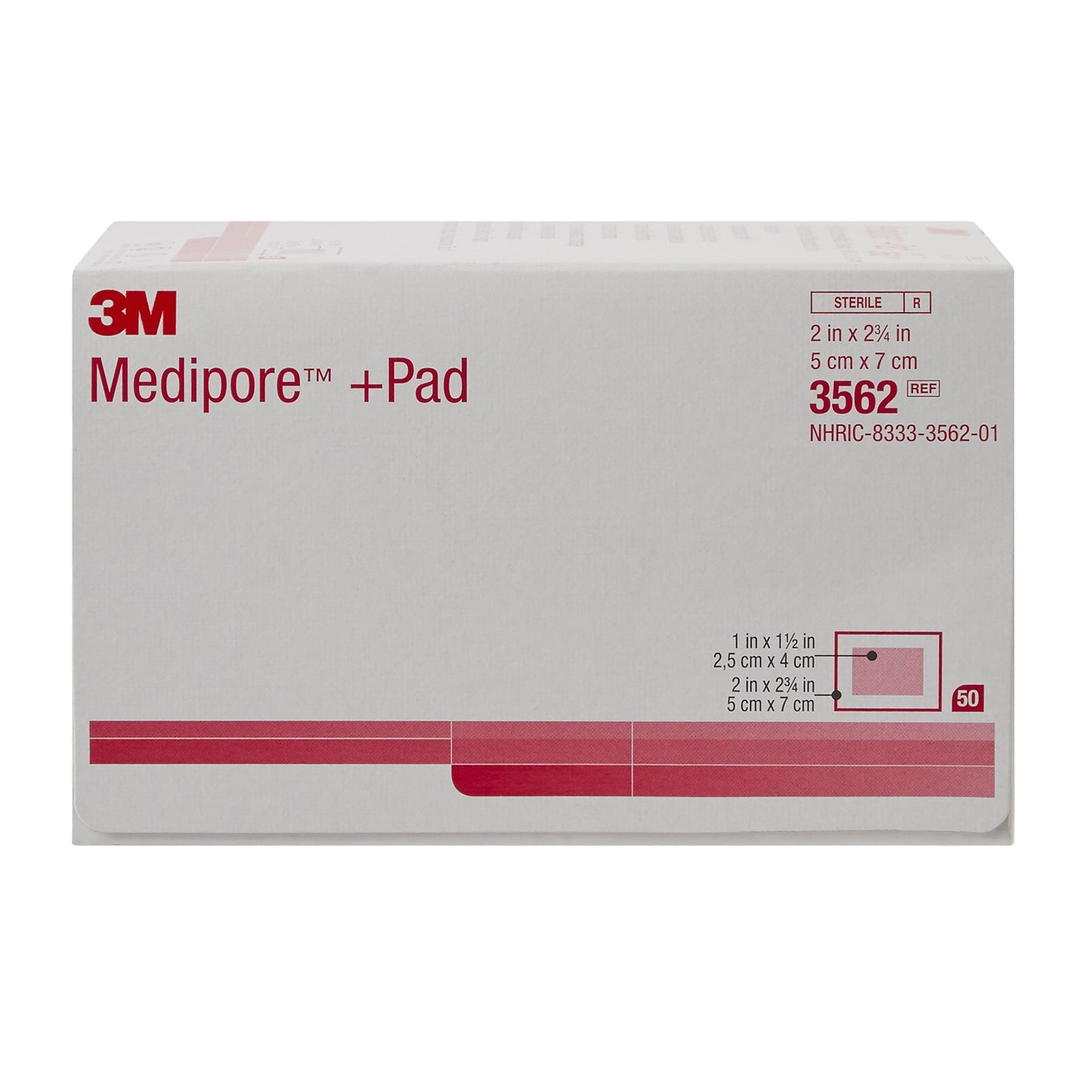 3M™ Medipore™ Sterile Adhesive Dressings, 2 x 2-3/4 Inch