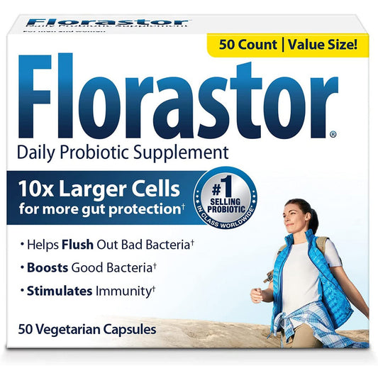 Florastor® Dual Action Probiotic Vegetarian Capsules