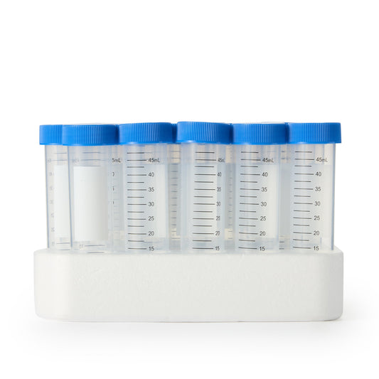 TUBE, CENTRIFUGE PP RACKED STRBLU 50ML (25/PK 20 PK/CS)