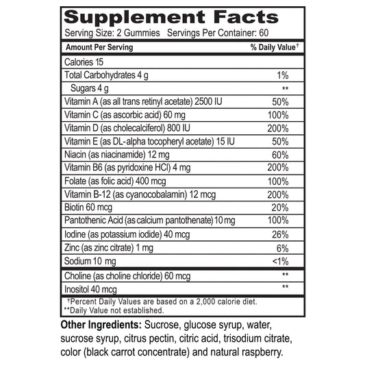 MULTIVITAMIN, CHEW GUMMIES W/PECTIN (60/BT 12BT/CS)