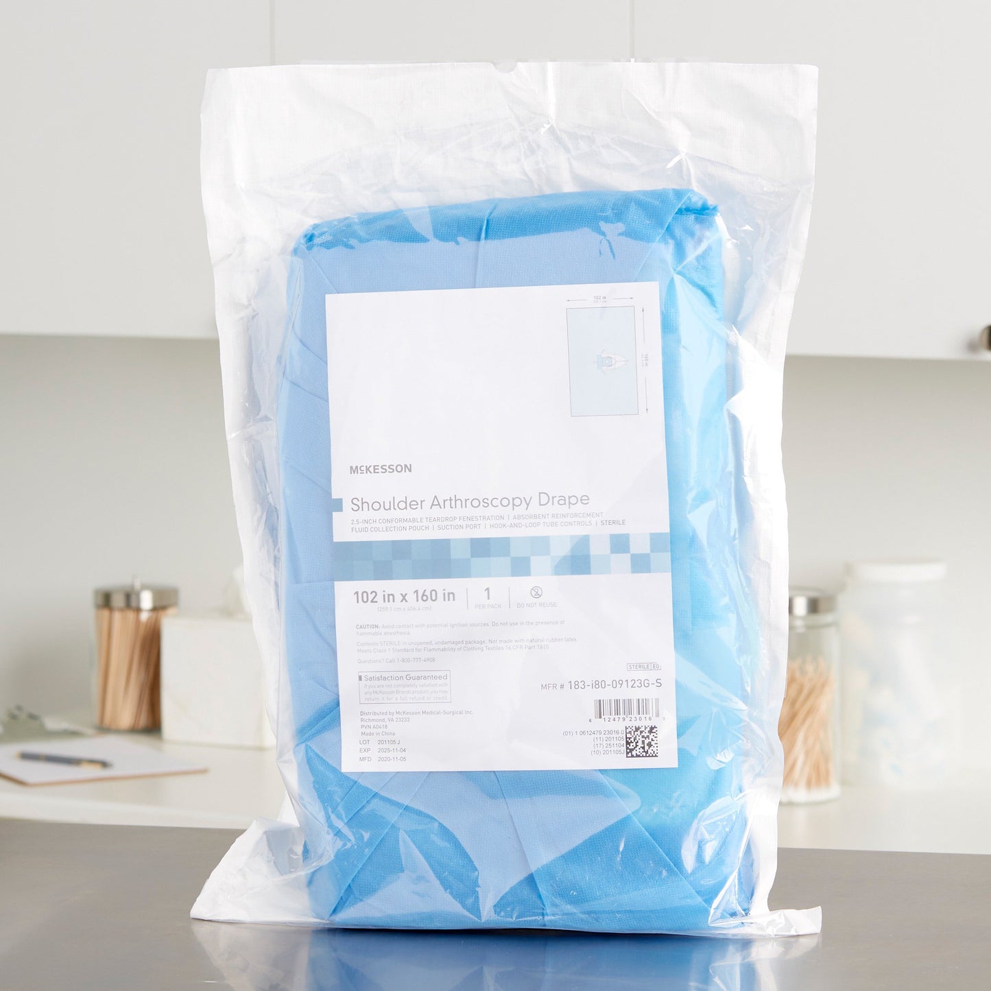 DRAPE, SURGICAL ORTHO SHLDR ARTHRO W/ABS 102"X160" (10/CS)