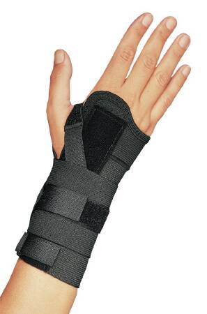 WRIST BRACE, UNIV ELAS BLK MED