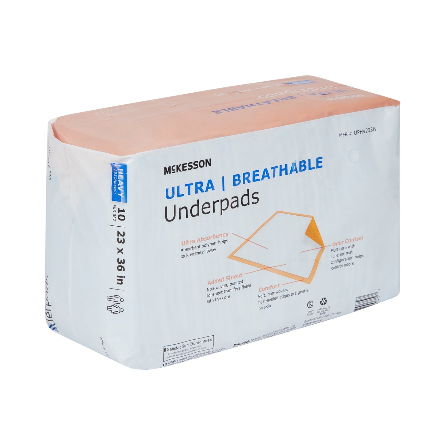 UNDERPAD, HEAVY ABSRB 23X36 (10/BG 6BG/CS)