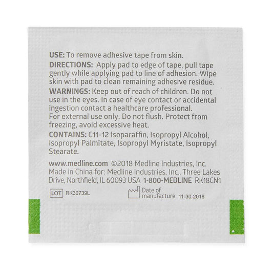 PAD, ADHESIVE REMOVER (100/BX 10BX/CS)