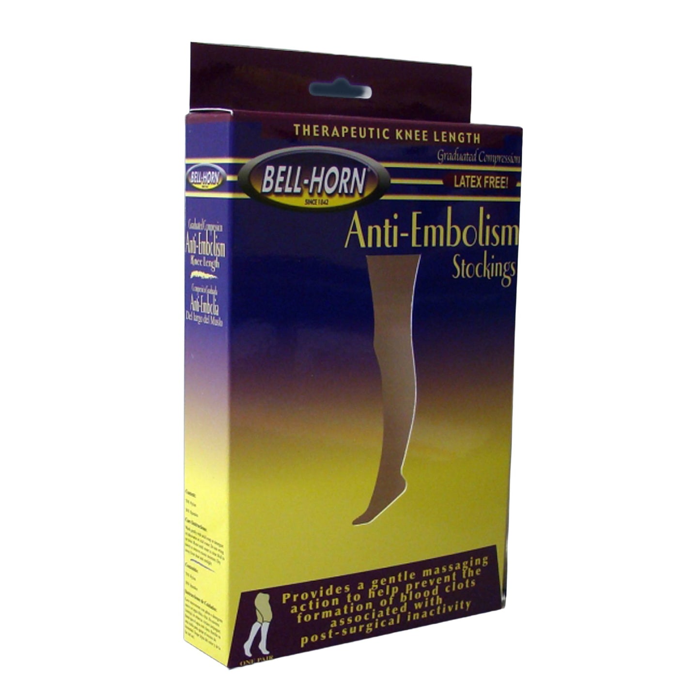Bell-Horn® Knee Length Anti-Embolism Stockings, Medium, Black