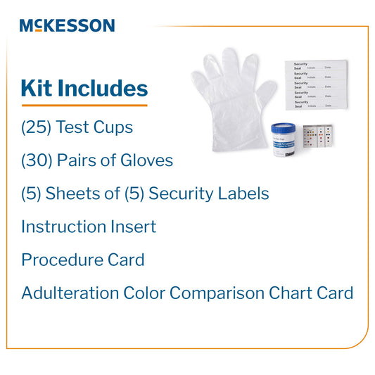 TEST KIT, DRUG SCREEN 12PANEL CUP W/BUP WAIVE (25/BX 4BX/CS)