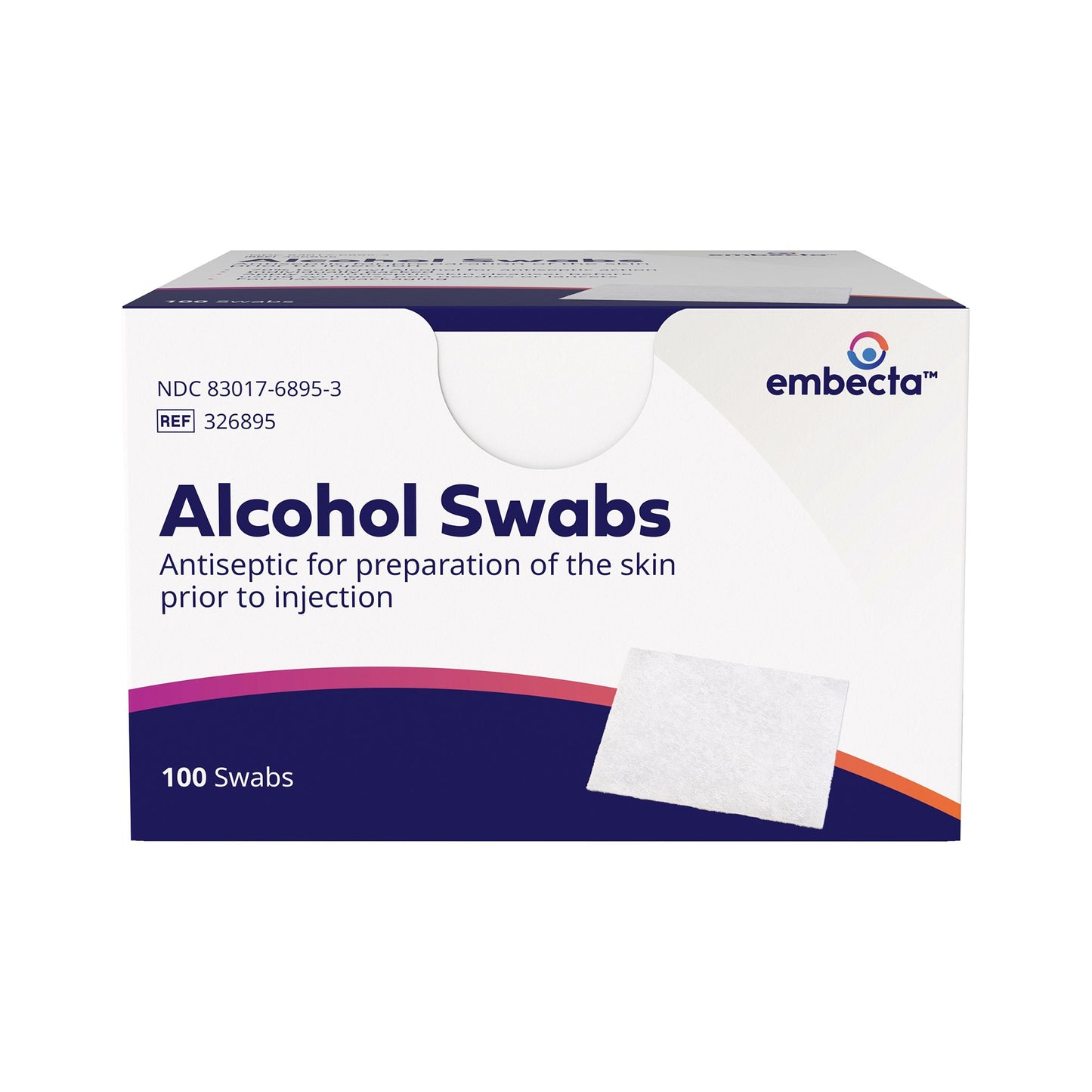 ALCOHOL SWAB REG NS 100/BX 12BX/CS BD