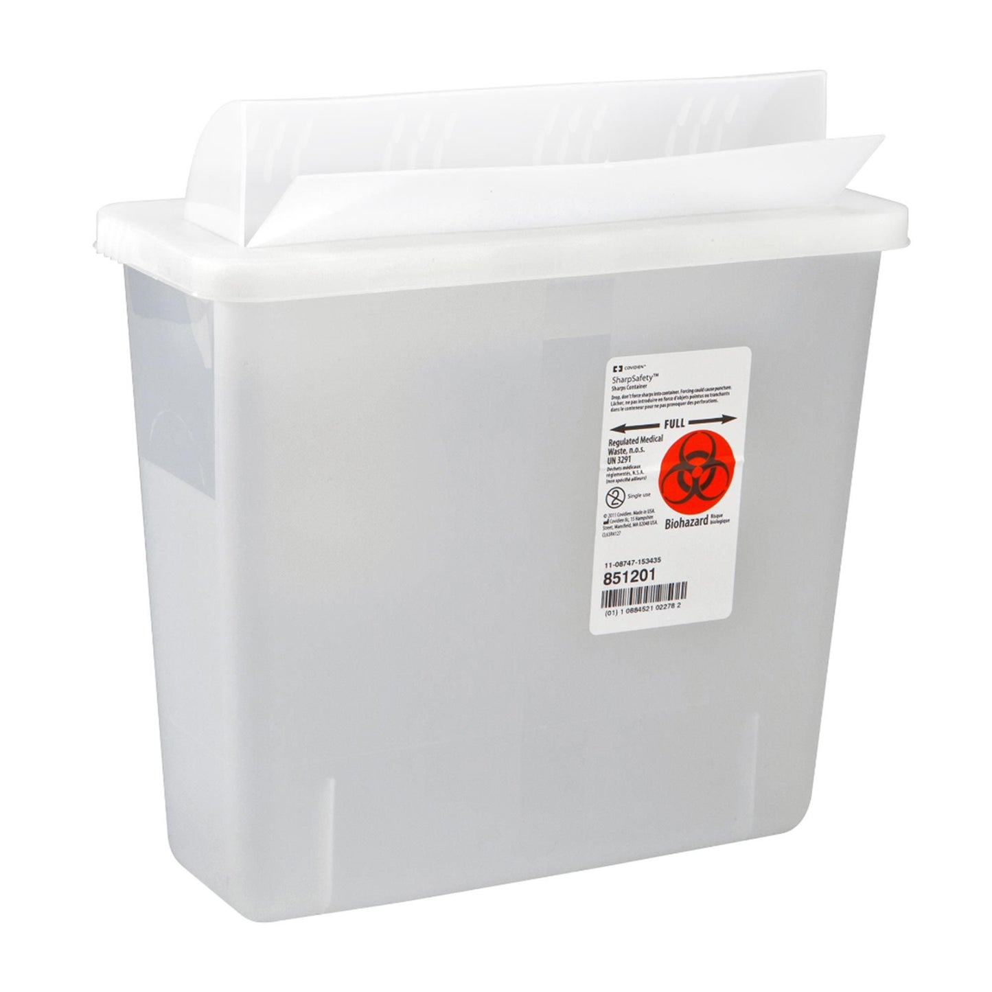 In-Room™ Multi-purpose Sharps Container, 1-1/4 Gallon, 10.75 x 11 x 4.75 Inch
