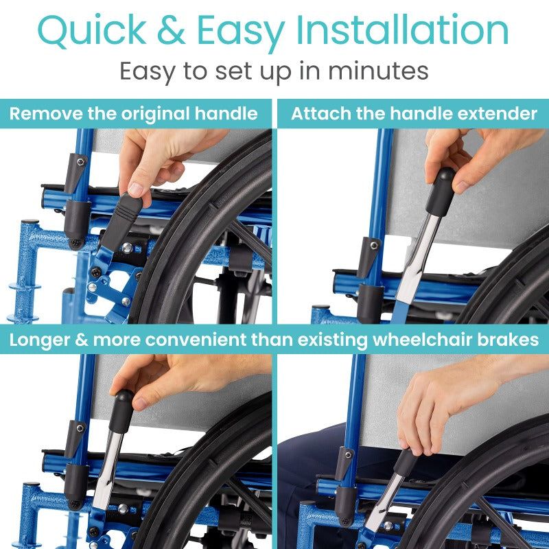 Wheelchair Brake Handle Extension