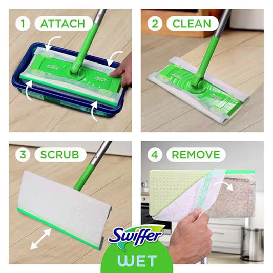 CLOTH, SWIFFER WET FRESH SCENTREFILL WHT 8X10" (12BX 6BX/CT