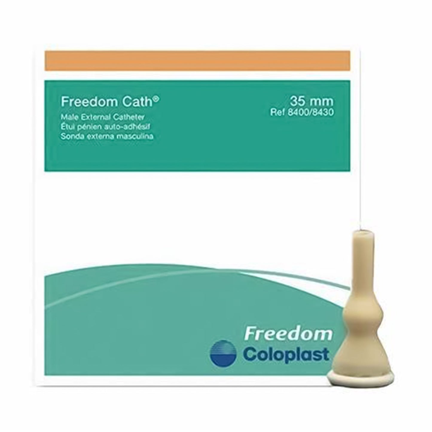 Freedom Cath® Male External Catheter, Self-Adhesive, Nonsterile, Large 35 mm