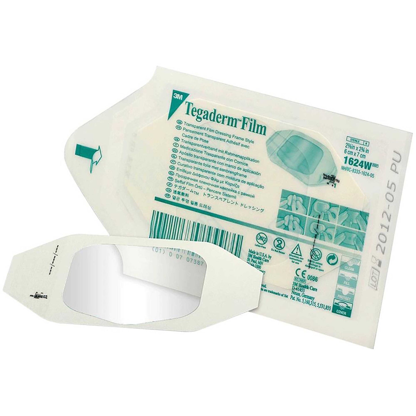 DRESSING, TEGADERM PIC FRAME W/LBL 4X4 3/4(50/BX) 3M