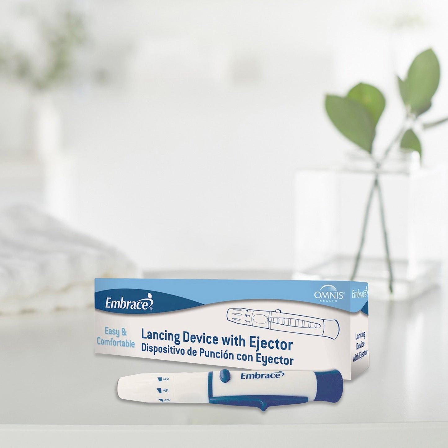 DEVICE, LANCET EMBRACE W/EJECTOR (1/BX)