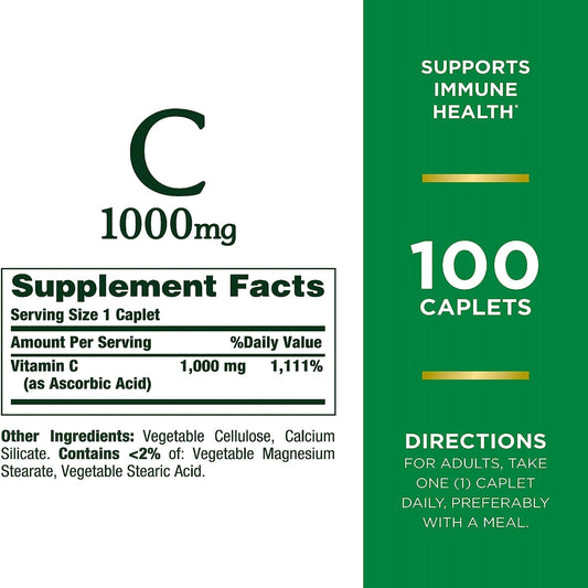 VITAMIN C, CAP NATURES BOUNTY 1000MG (100/BT)