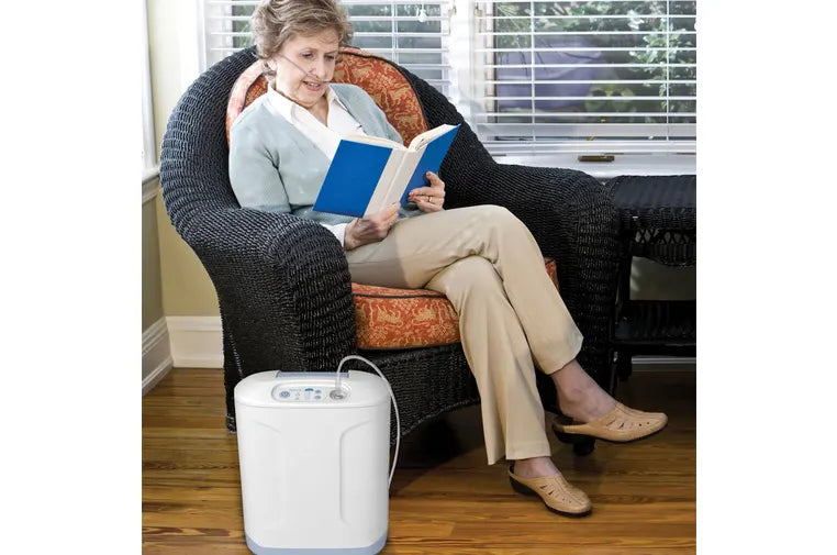 Inogen Rove 4 Portable Oxygen Concentrator and Inogen At Home Stationary Oxygen Concentrator Bundle