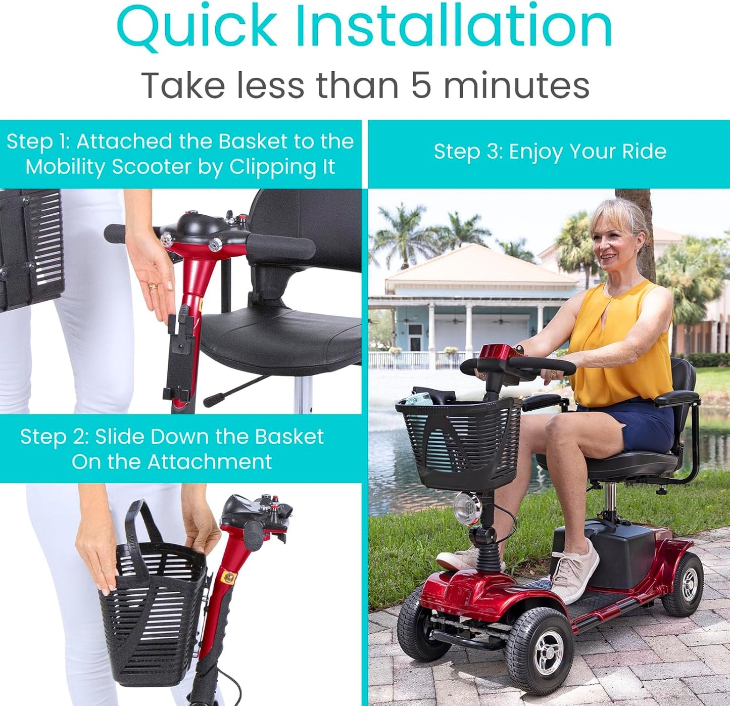 3 Wheel Mobility Scooter Baskets