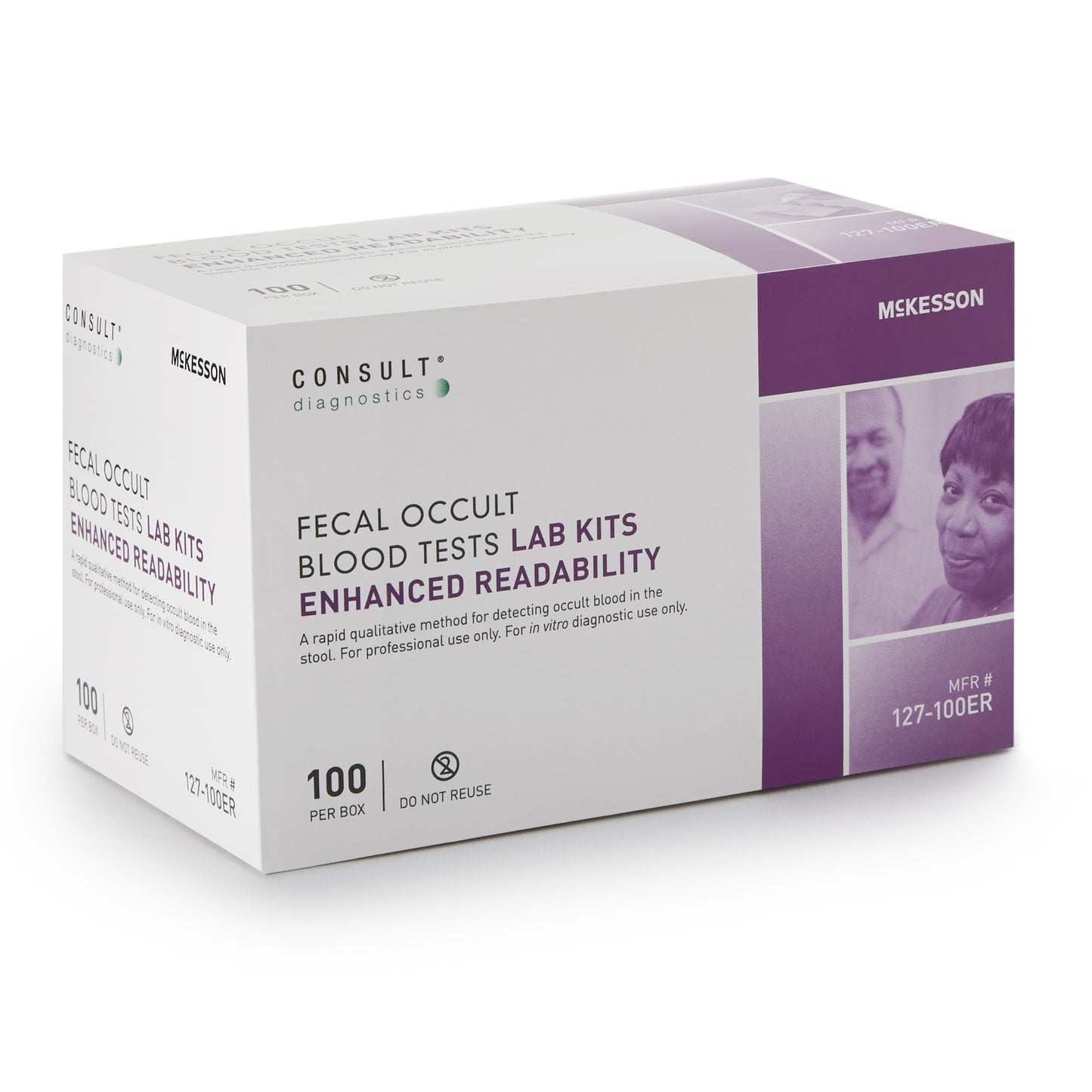 Cancer Screening Test Kit McKesson Consult Fecal Occult Blood Test (FOBT) 100 Tests CLIA Waived