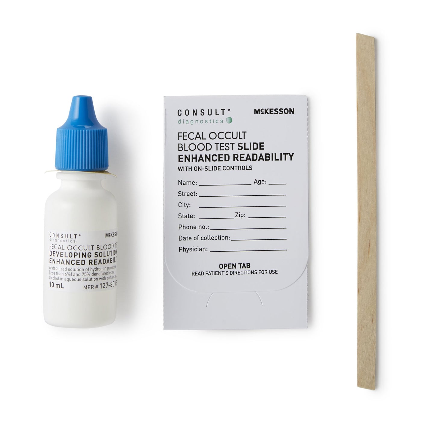 Cancer Screening Test Kit McKesson Consult Fecal Occult Blood Test (FOBT) 100 Tests CLIA Waived