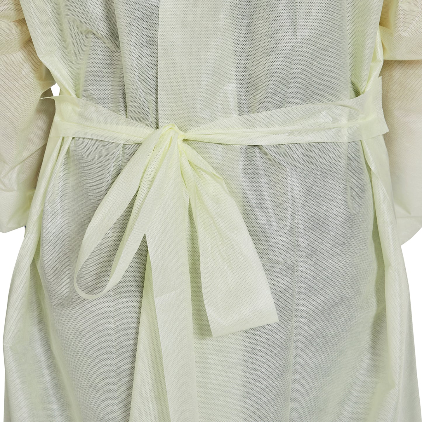 GOWN, ISO AAMI LVL2 NECK/WAISTTIE YLW OSFM (10/BG 10BG/CS)