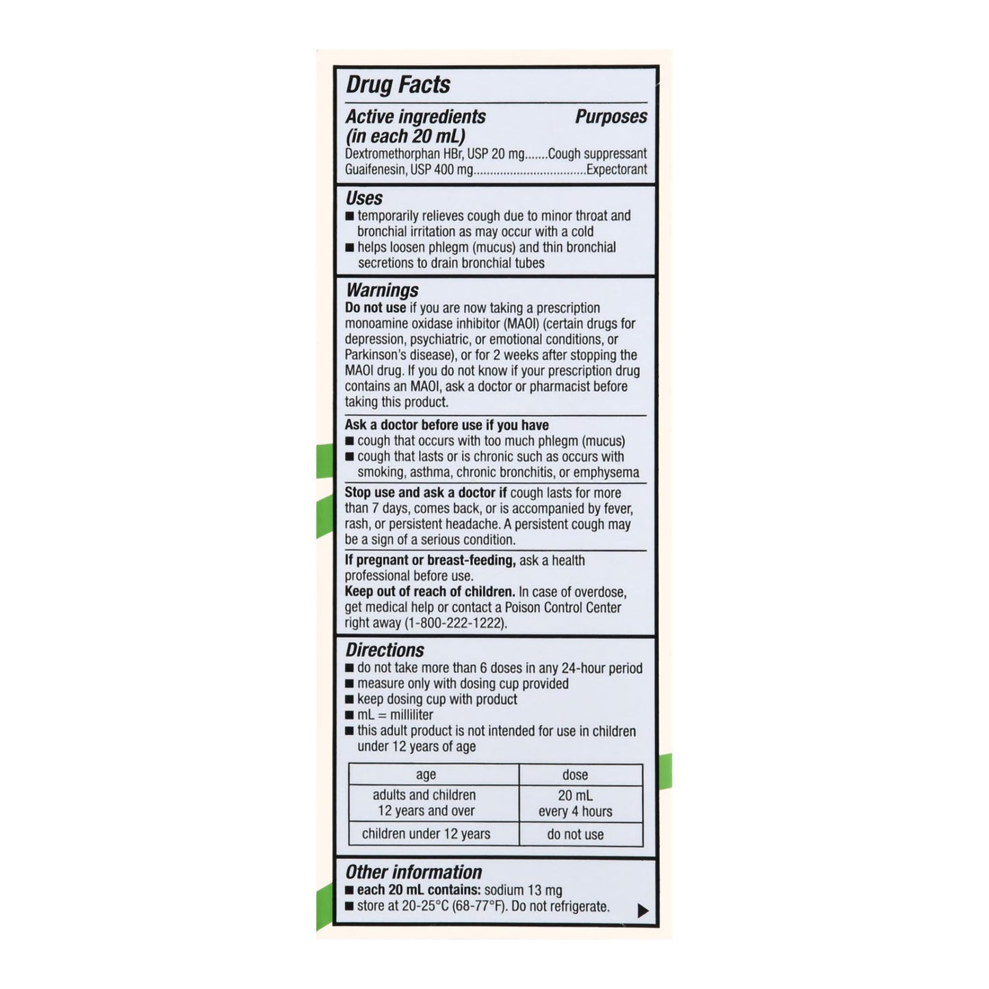 TUSSIN DM MAX, LIQ FT COUGH-CHESTCONGESTION ADLT 4OZ