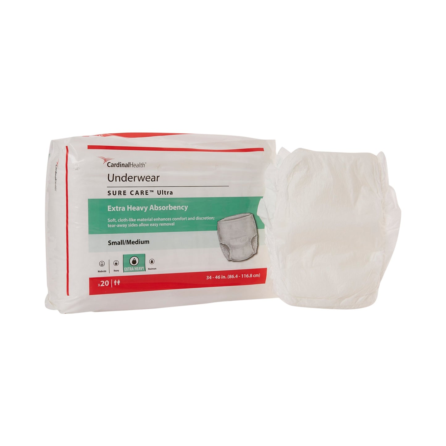 Sure Care™ Ultra Extra Heavy Absorbent Underwear, Small / Medium