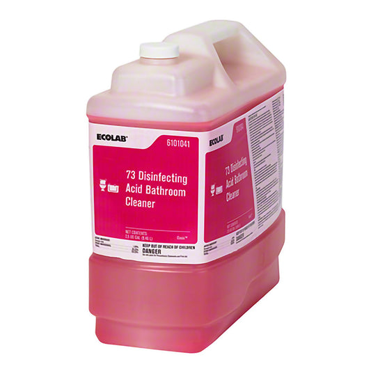 Ecolab® 73 Disinfecting Acid Bathroom Cleaner, 2.5 gal.