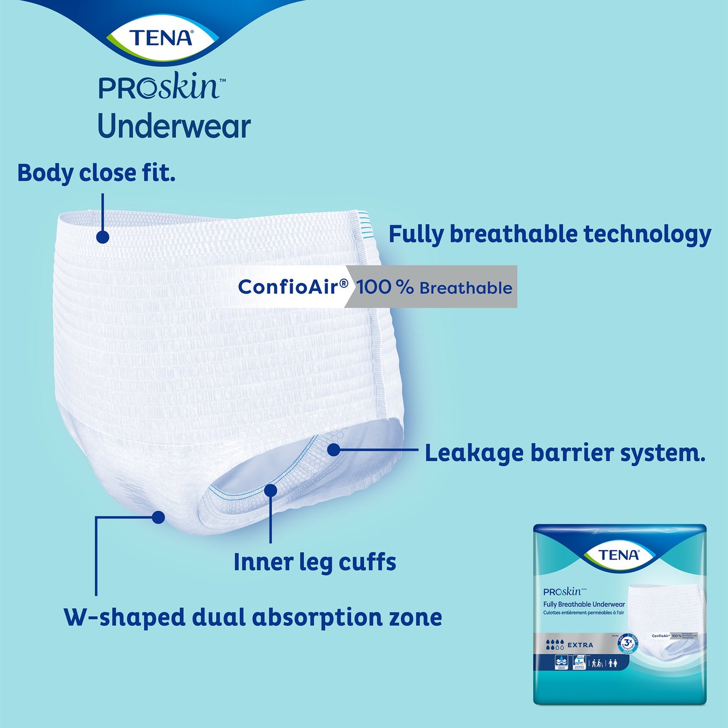 UNDERWEAR, TENA EXTRA PROTECTIVE SM (16/BG 4 BG/CS)
