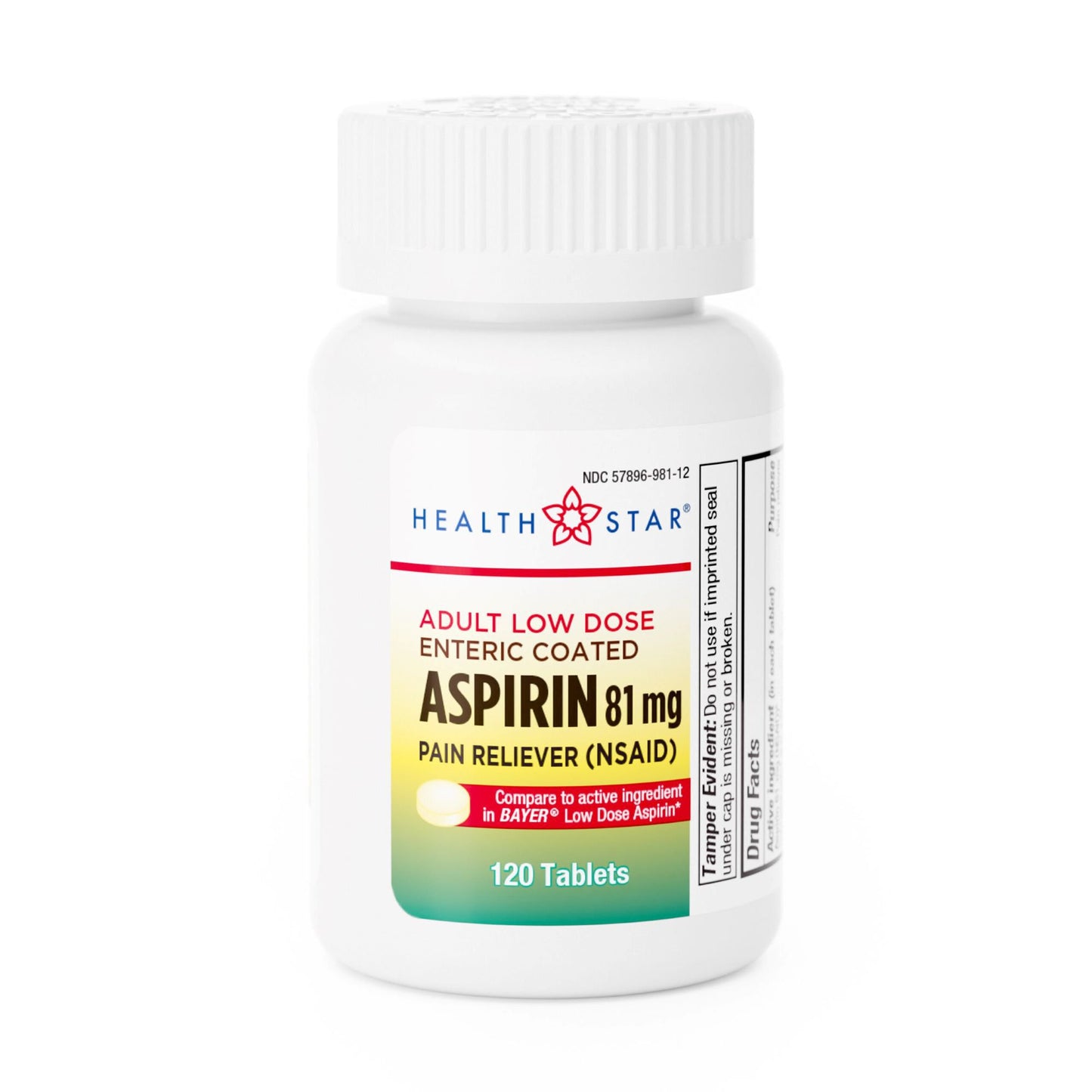 ASPIRIN, TAB ENTERIC LOW DOSE 81MG (120B/BT 12BT/CS)