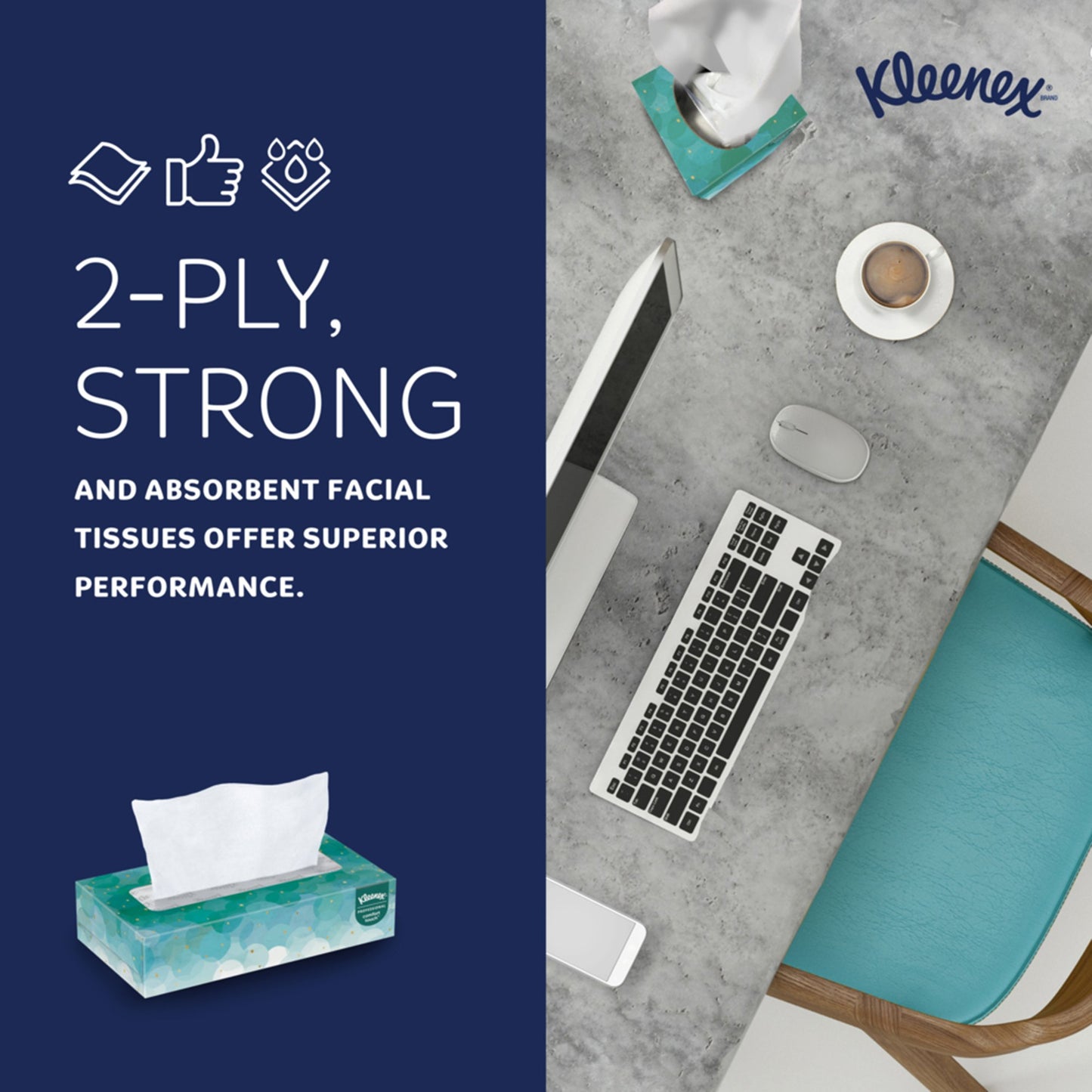 TISSUE, FACIAL KLEENEX (100/BX36BX/CS)