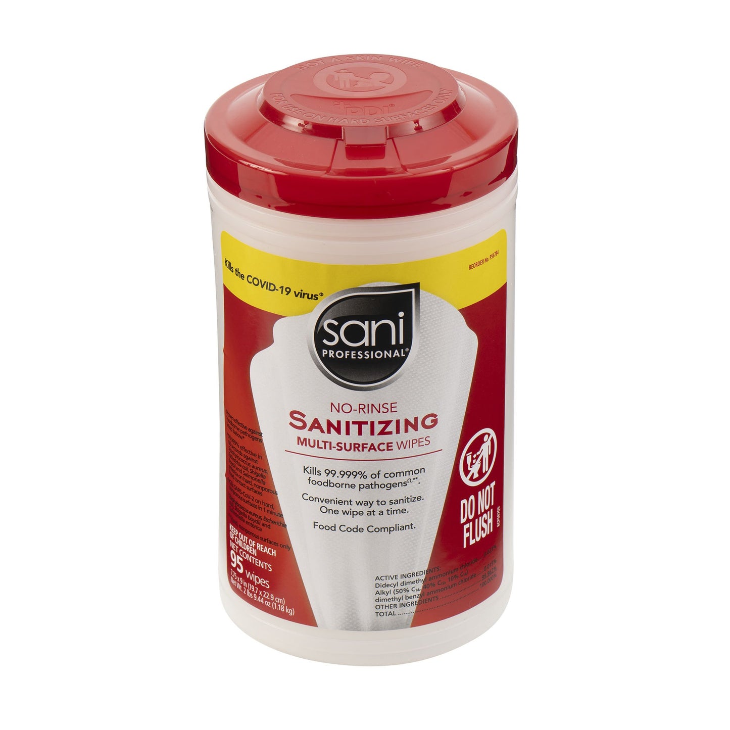 WIPE, SANITIZING SANI PRO NO-RINSE XLG (95/CN 6CN/CS)