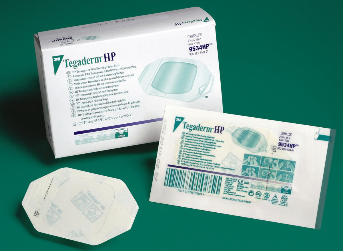 3M™ Tegaderm™ HP Transparent Film Dressing, 4 x 4¾ Inch Oval