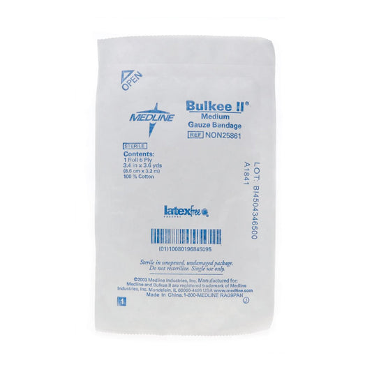 Bulkee II® Sterile Fluff Bandage Roll, 3-2/5 Inch x 3-3/5 Yard, 6-Ply